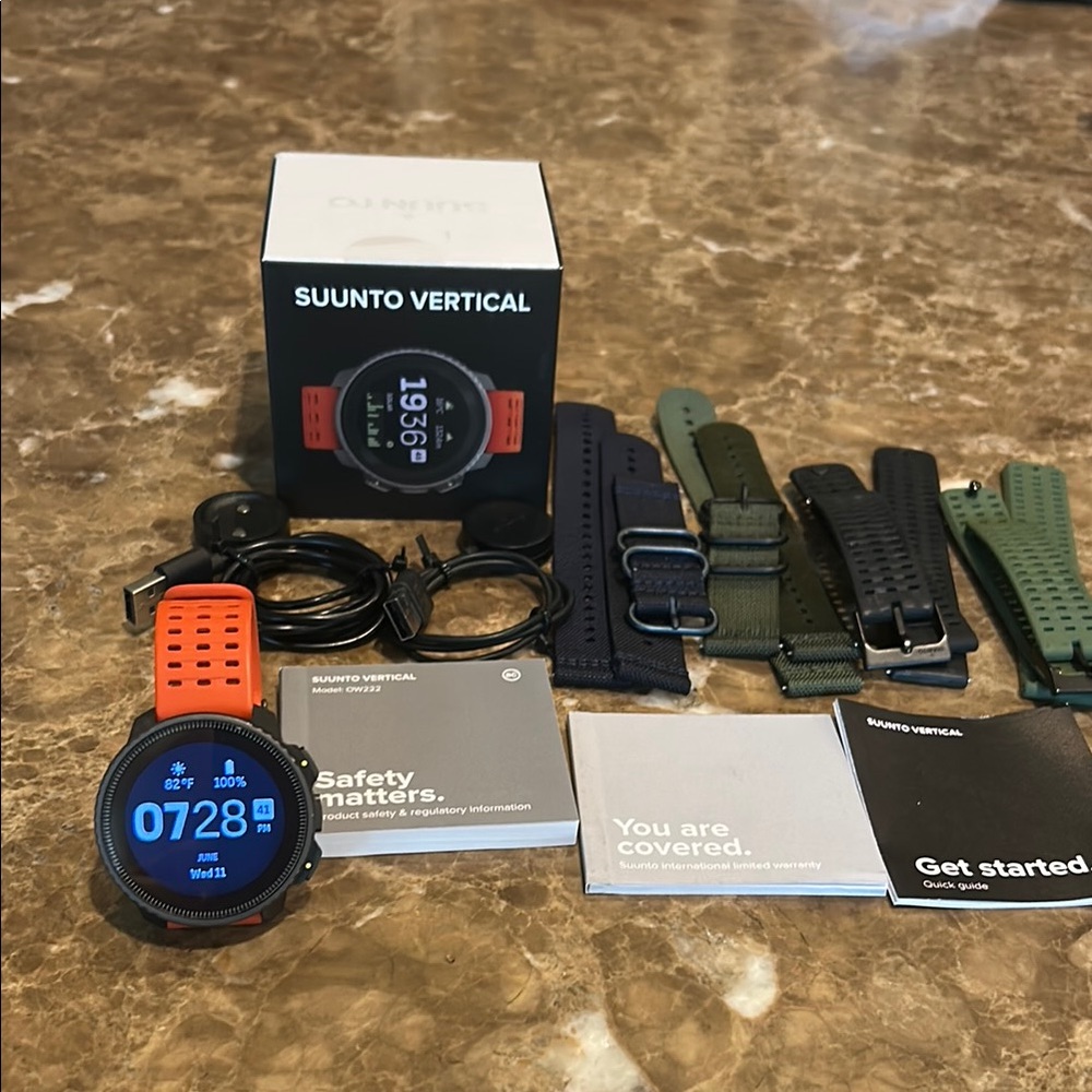Suunto Black Smartwatch with Extra Straps